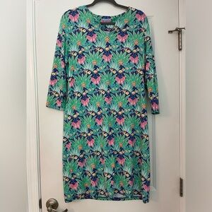 J. McLaughlin notch neck jersey dress